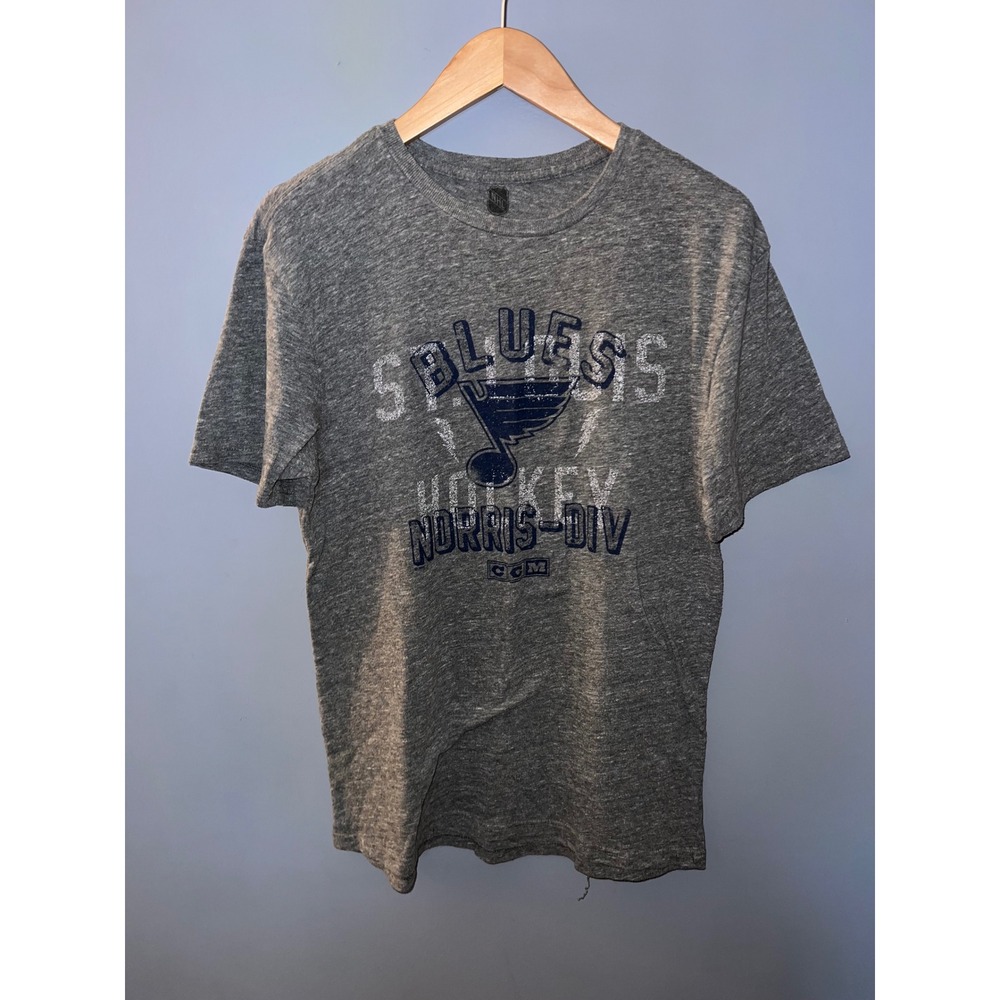 CCM NHL Hockey Graphic T-Shirt Heather Gray Tri-Blend Mens Size Medium M